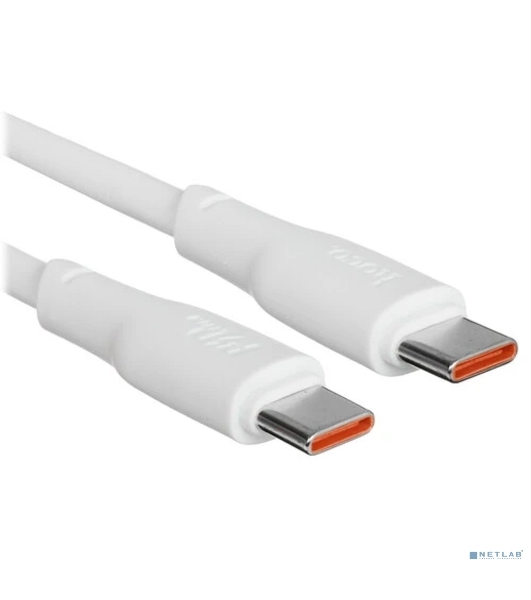 Кабель USB2.0 Hoco Type-C/Type-C, 5А, 240Вт, X93, 1м, белый, коробка