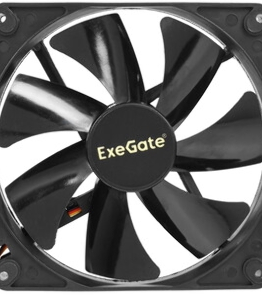 Вентилятор для корпуса ExeGate ExtraSilent ES14025B3P черный, 140 мм, 850 об/мин, 16.5 дБ, 3 pin