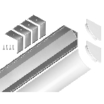 Алюминиевый профиль Ambrella light GP2100AL серебро 2000*15.7*15.7, фото3