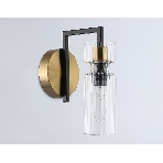 Настенный светильник Ambrella light LH56119 BK/BS/CL черный/латунь/прозрачный E14 max 40W 150*100*210, фото6