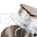 Миксер стационарный Endever Sigma-26, 1000 Вт., планетарный, многофункциональный, стальная чаша 3,5 л., регулировка скорости, белый/коричневый, фото5