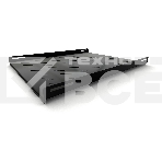 Полка стационарная Hyperline TSH3L-650-RAL9004 (TSH3L-650-RAL9005) глубина 650 мм, с боковым креплением, нагрузка до 20 кг, для шкафов серии TTB, TTR, TTC2, 485х650мм (ШхГ), цвет черный, фото3