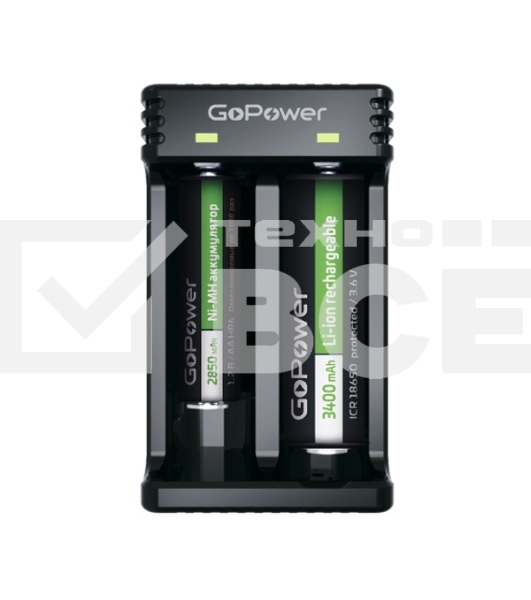 З/У для аккумуляторов GoPower LiCharger 4 Ni-MH/Ni-Cd/Li-ion/IMR 2 слота (1/100)