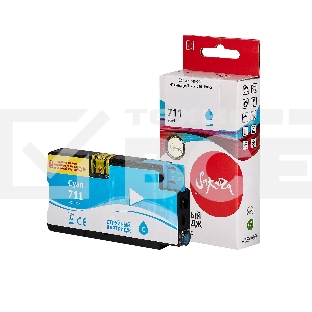 Картридж струйный Sakura CZ130A (№711 Cyan) для HP, голубой, 26 мл.