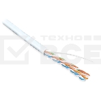 Кабель витая пара, неэкран. U/UTP, категория 5e, 4 пары (24 AWG), одножильный (solid), LSZH, нг(С)-HF, -20°C – +75°C, белыйHyperline UUTP4-C5E-S24-IN-LSZH-WH-100 (100 м), фото2