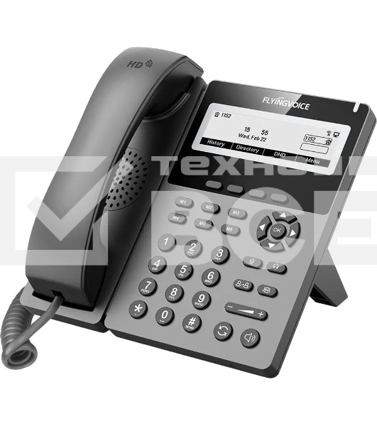 Телефон IP Flyingvoice P22P серый (упак.:1шт)