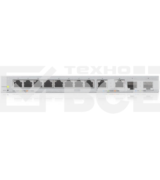 Коммутатор Zyxel XGS1210-12-ZZ0102F 8x1Гбит/с 2x2.5Гбит/с 2SFP+ управляемый