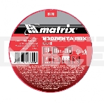 Изолента ПВХ, 19 мм х 20 м, красная, 150мкм Matrix, фото 1