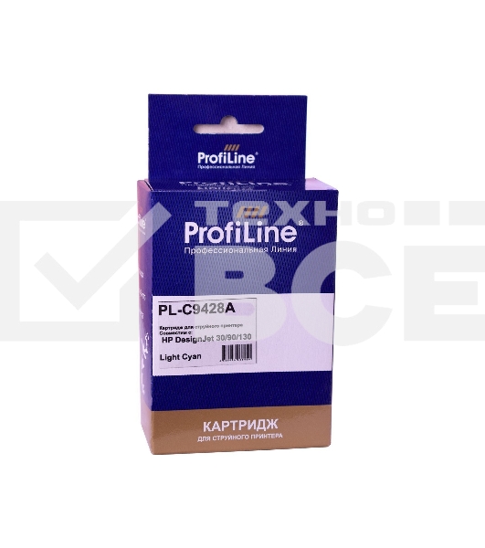 Струйный картридж PL-C9428A (№85) для принтеров HP DesignJet 30/90/130 с чернилами Light Cyan ProfiLine