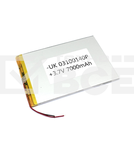 Аккумулятор Li-Pol (батарея) 3*100*140мм 2pin 3.7V/7000mAh