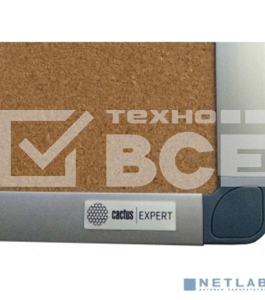 Демонстрационная доска Cactus CS-CBD-90X120 пробковая 90x120см алюминиевая рама