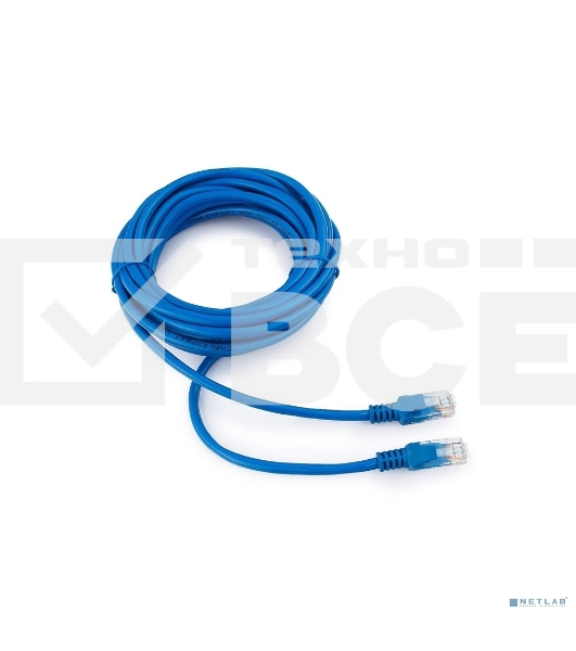 Патч-корд UTP Cablexpert кат.5e, 5м, литой, многожильный (синий)