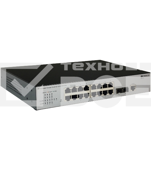 Коммутатор Управляемый L2 16x1000Base-T, 2x1000Base-X SFP, консольный порт RJ-45, комплект для установки в 19