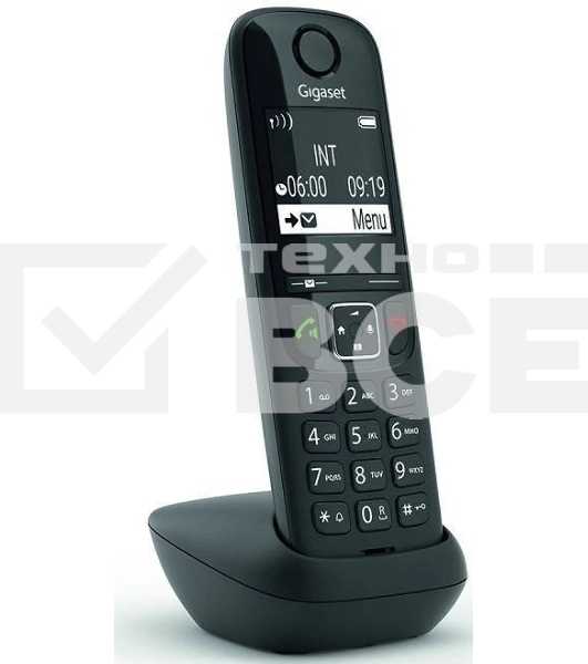 Дополнительная трубка Dect Gigaset AS690HX черный для AS690