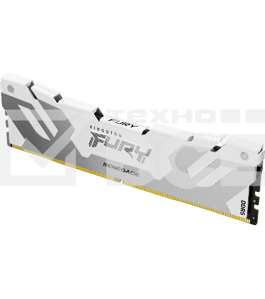 Оперативная память Kingston Fury Renegade, DDR5, 32GB (1x32GB), 6400MHz, CL32, DIMM, радиатор, белый