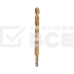 Сверло по металлу, 10мм, Р6М5, ТИТАН,шестигранный хвостовик (1 шт. в упаковке) DIN 338 Kranz, фото 1