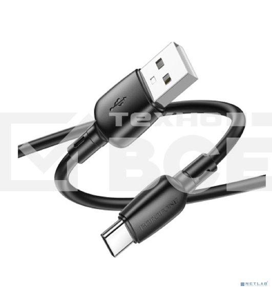 Кабель BOROFONE BX93/USB кабель Type-C/1m/3A/черный