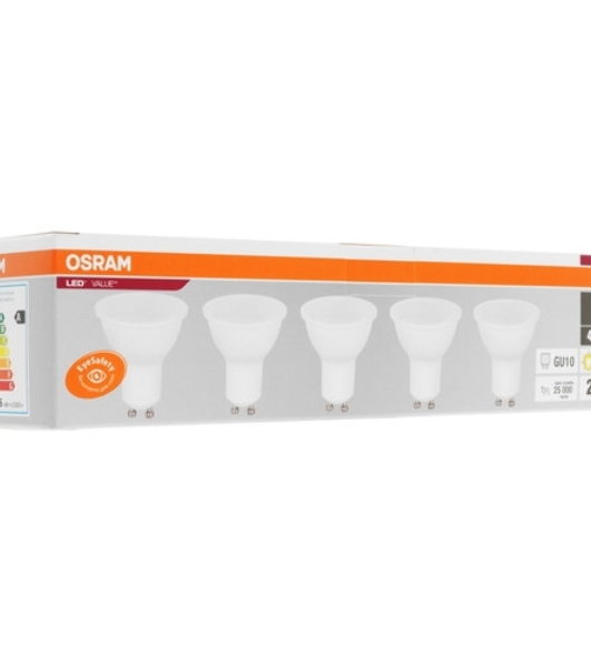 Лампа светодиодная LED Value LVPAR1650 6SW/830 230В GU10 10х1 RU OSRAM 4058075581449