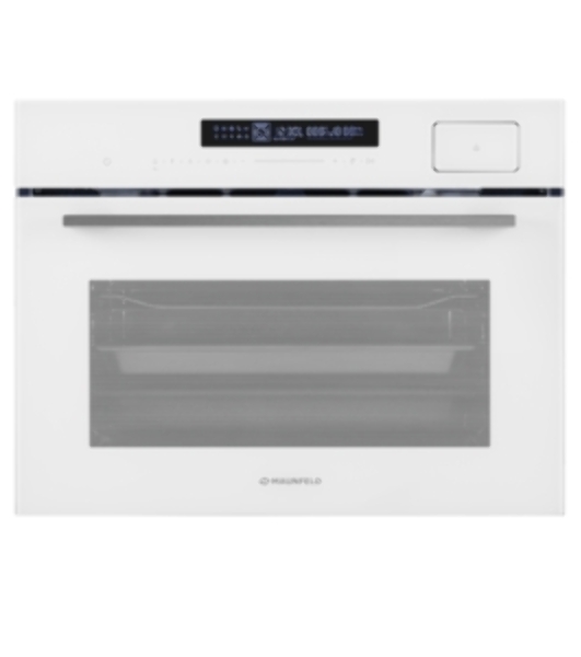 Духовой Шкаф электрический с паром Maunfeld MCMO5016STGW, 50л, дверца с 2 стеклами, белый