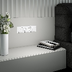Розетка с заземлением, шторками и USB тип A+C (белый), фото3