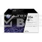 Картридж лазерный комплект HP CE505D черный для LJ P2055/P2035/P2050 (2 упак. х 2300 стр.), фото 1