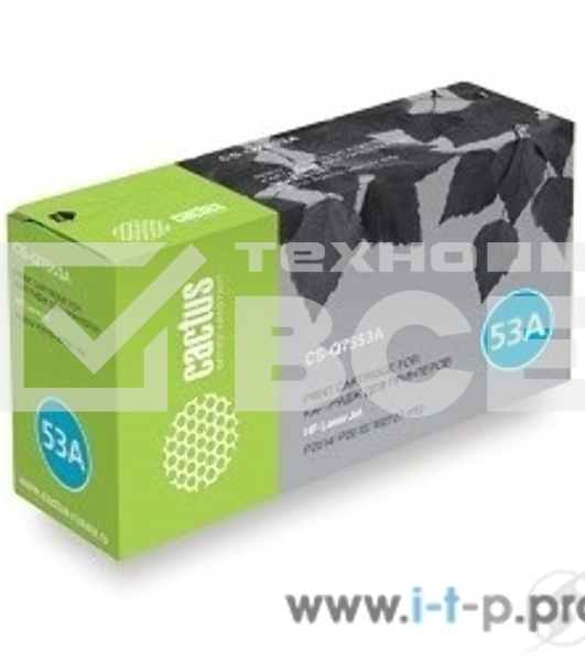 Картридж лазерный Cactus CS-Q7553AS черный (3000 стр.) для HP P2014/P2015/M2727