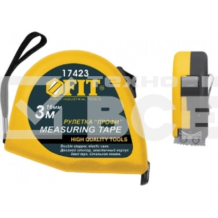 Рулетка FIT 17425 ''Профи''5м х 19мм, нейлон.покрытие, калибр.лента класс II, магн.крючок