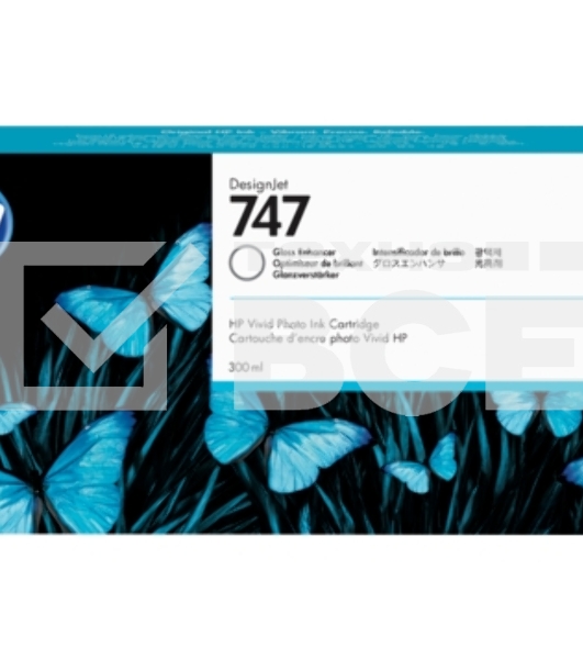 Картридж струйный HP 747 усилитель глянца, для HP DesignJet Z9+ 300-ml