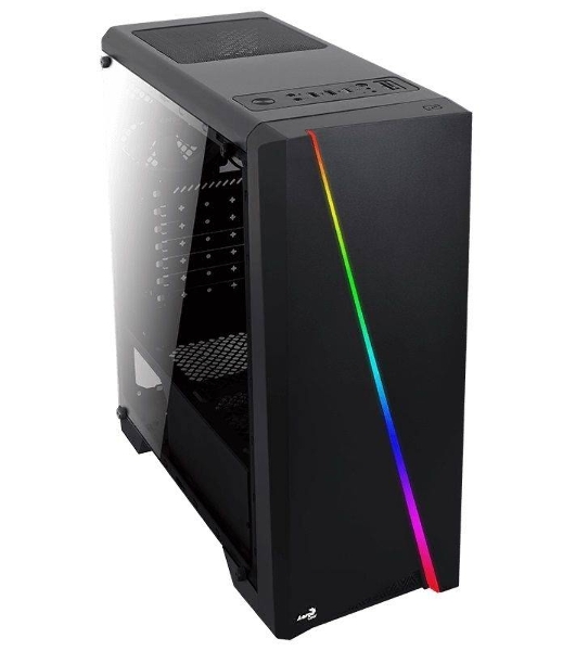 Компьютерный корпус Aerocool/Formula PGS-V Cylon , ATX, без БП, RGB подсветка, окно, картридер, 1x USB 3.0 + 2x USB 2.0, 1х12см вентилятор в комплекте