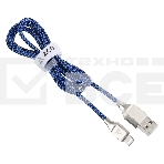 Кабель USB ACD-Titan Lightning ~ USB-A Нейлон, 1м, сине-черный (ACD-U927-P5L), фото5