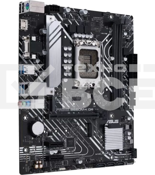 Материнская плата ASUS PRIME B660M-K D4, Socket LGA 1700, Intel B660, 2xDDR4, 4xSATA, 2xM.2, 1xPCIe 4.0 x16, 2xPCIe x1, 1xHDMI, 1xVGA, 1x 1Gb LAN, 4xUSB-A 3.2 Gen 1, 2xUSB-A 2.0, 3x3.5 мм, 7.1, mATX