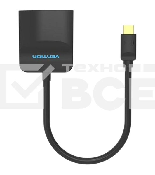 Адаптер-переходник Vention mini DisplayPort 20M > HDMI F Чёрный (HBCBB)