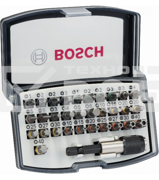 Биты Bosch 2607017319 комплект насадок 32 шт