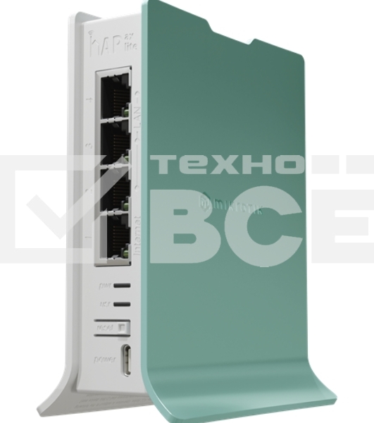 Роутер беспроводной MikroTik hAP ax lite (L41G-2AXD) AX600 10/100/1000BASE-TX голубой