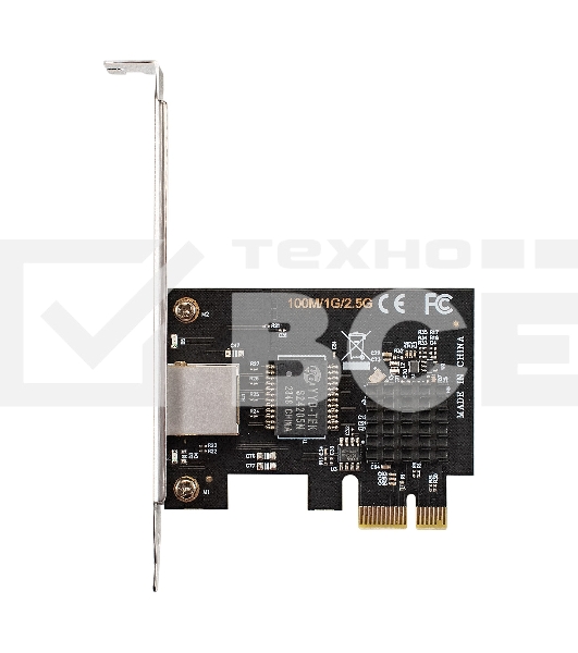 Сетевой адаптер ExeGate EXE-251 (PCI-E x1 v2.0, 1xRJ45, UTP 100Mbps/1000Mbps/2.5Gbps RTL8125B)