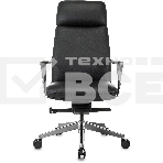 Кресло руководителя Бюрократ _VEGA черный кожа крестов. алюминий, фото17