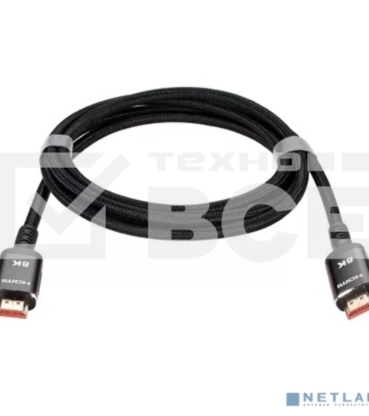 Кабель iOpen HDMI 19M/M,ver. 2.1 8KX60Hz (Econom) оплетка 2m ACG859B-2.0