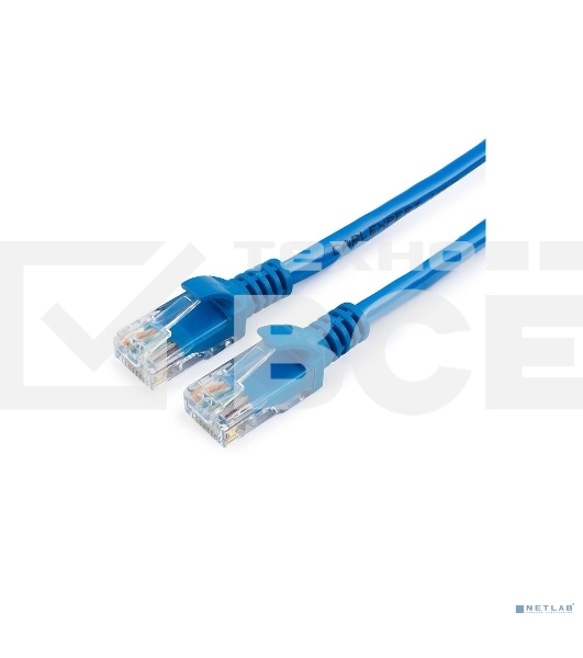 Патч-корд UTP Cablexpert кат.5e, 5м, литой, многожильный (синий)