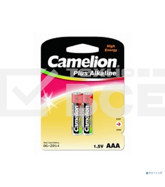 Батарейка Camelion LR03 Plus Alkaline BL-2 (LR03-BP2, батарейка, 1.5В)