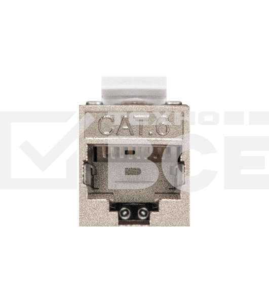 Модуль-вставка Keystone Jack RJ-45 ExeGate KJ-8P8C-SH-C6-180-TL (Кат.6, экранированная, 180 градусов, IDC Toolless (без инструмента))