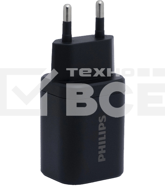 Сетевое зарядное устройство Philips DLP5331 30W 1.5A (PD) USB/USB Type-C универсальное черный