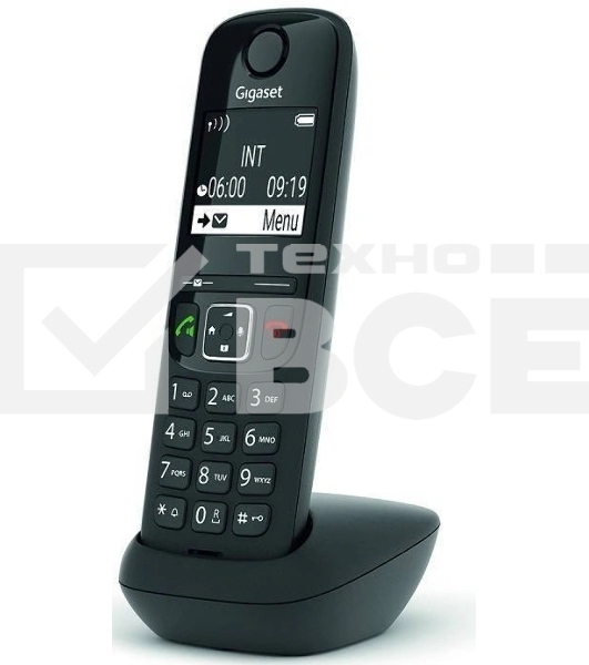 Дополнительная трубка Dect Gigaset AS690HX черный для AS690
