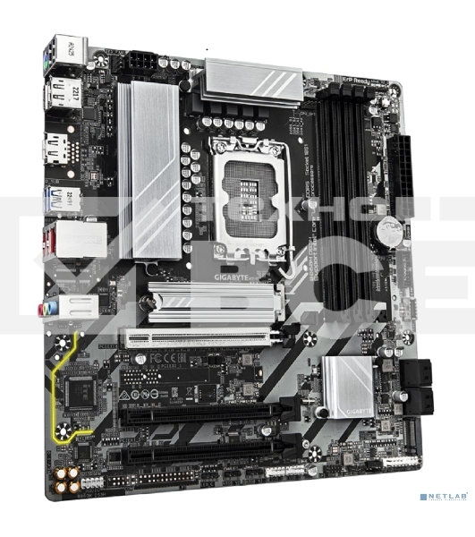 Материнская плата Gigabyte B860M DS3H (rev. 1.0), LGA1851, Intel B860, 4xDDR5, 4xSATA, 2xM.2, 1xPCIe 5.0 x16, 2xPCIe 4.0 x1, 2xDP, 1xHDMI, 1x2.5Gb LAN, 1xUSB-C 10Gbps, 2xUSB-A 10Gbps, 6xUSB-A 5Gbps, 7xUSB-A 2.0, 3x3.5мм, 7.1, mATX
