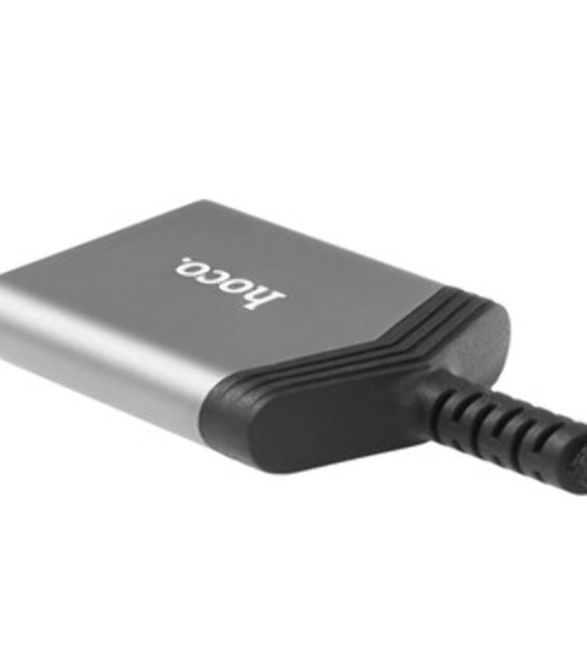 Кард-ридер Hoco UA25/серый/SD/TF/MicroSD/USB Type-C (OTG)/алюминий