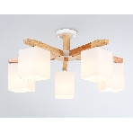 Светильник Ambrella light TR83118/5 WH/LW белый/светлое дерево E27/5 max 40W D700*325, фото6