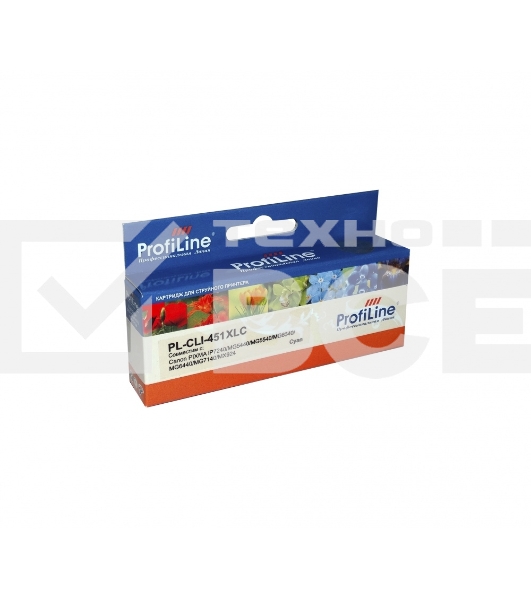 Картридж струйный PL-CLI-451C для принтеров Canon PIXMA iP7240/MG5440/MG5540/MG6340/MG6440/MG7140/MX924 Cyan водн ProfiLine