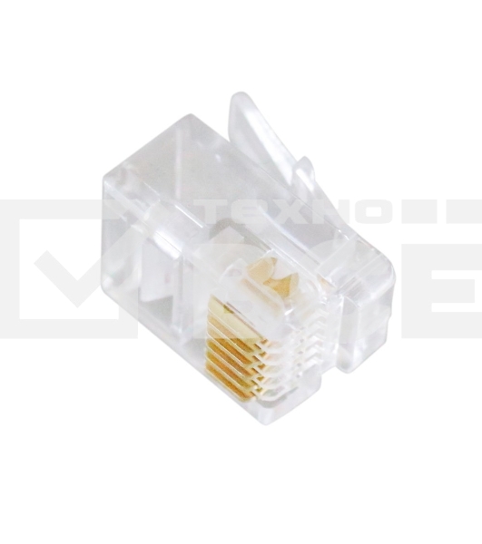 Вилка телефонная MP-6p6c, контакты 3m