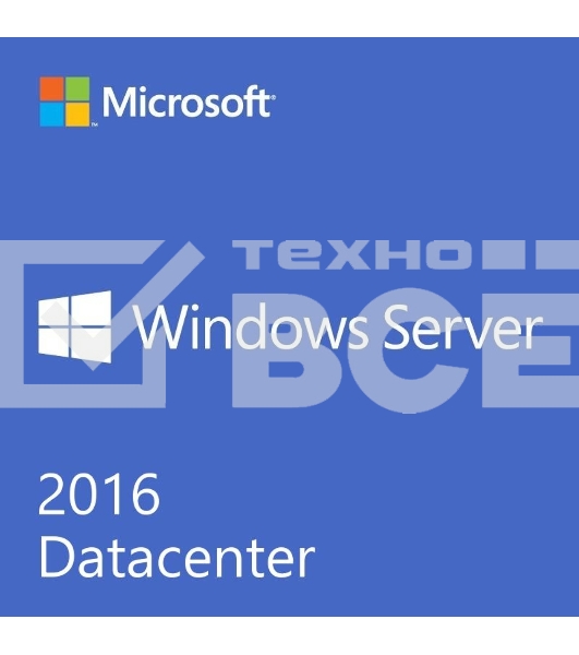 Лицензия OEM WIN SVR DATACTR 2016 RUS 64B 1PK DSP 16CR MS