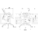 Кресло компьютерное Бюрократ CH-W695NLT TW-06A TW-13A розовый, сетка/ткань, крестовина пластик, пластик белый, фото9