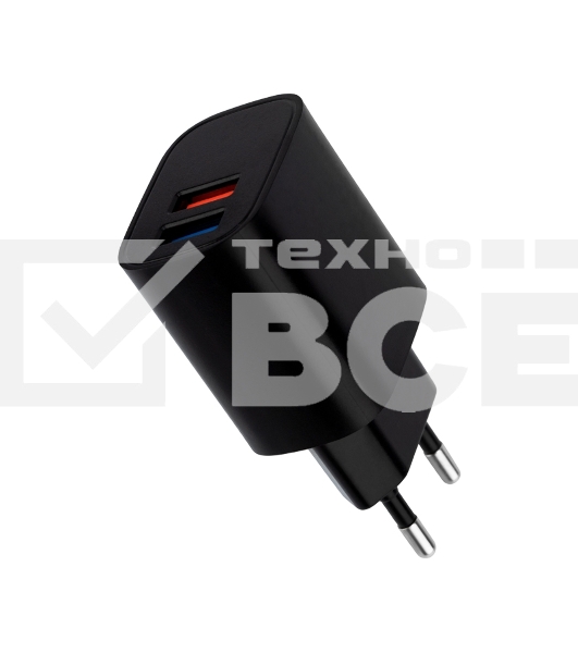 Сетевое зарядное устройство Rexant 2 x USB, 5V, 2.4 A, черный